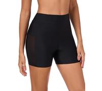 Ocean Blues Women's Black High-Waisted Swim Bottoms Tummy Control with Breathable Side Mesh Size X-Large