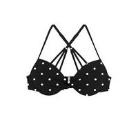 Ocean Blues Women's Black Polka Dot Retro Underwire Push Up Bikini Top Size X-Large