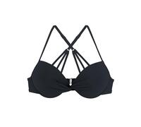 Ocean Blues Women's Black Retro Underwire Push Up Bikini Top Size Medium
