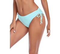 Ocean Blues Women's Eggshell Blue Mid Waisted Bikini Bottom Drawstring Bathing Suit Size Medium