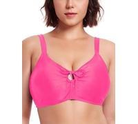 Ocean Blues Women's Hot Pink Retro Cutout Bikini Tops for Women Lace Up Back Padded Swimsuit Top Size Large