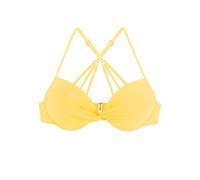 Ocean Blues Women's Lemon Yellow Retro Underwire Push Up Bikini Top Size Small