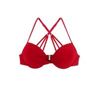 Ocean Blues Women's Red Retro Underwire Push Up Bikini Top Size Medium