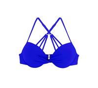 Ocean Blues Women's Royal Blue Retro Underwire Push Up Bikini Top Size Small
