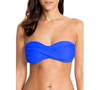 Ocean Blues Women's Royal Blue Strapless Swimsuits for Women Bandeau Bikini Top Tie Back Halter Bathing Suit Top Suit Top Size Small
