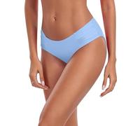 Ocean Blues Women's Sea Blue Bikini Bottom Ruched Full Coverage Swim Bottom Size Large