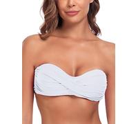 Ocean Blues Women's White Bandeau Bikini Top Size Large