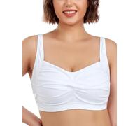 Ocean Blues Women's White Plus Size Bikini Top Twist Front Molded Cups Supportive Swimwear Size Small