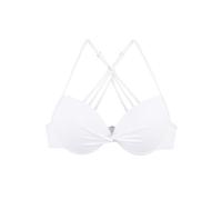 Ocean Blues Women's White Retro Underwire Push Up Bikini Top Size Medium