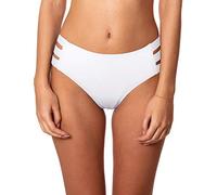 Ocean Blues Women's White Strappy Bikini Bottom Basic Bathing Suit Size Medium