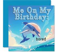 Ocean Boredom Birthday Cards, Dolphin