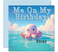 Ocean Boredom Birthday Cards, Octopus