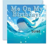Ocean Boredom Birthday Cards, Whale