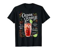Ocean Breeze Cocktail Recipe Vodka Drinker Bartender Humor Value Graphic T-Shirt