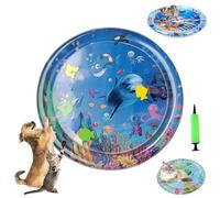 Ocean Breeze Splashland Cat Toy, Ocean Breeze Splashland, Cat Water Mat with Fish, Water Sensory Play Mat for Cats, Cats Mats Toy Interactive for Indoor (F-60cm/25.6in)