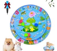 Ocean- Breeze Splashland Cat Toy Thickened Anti-Scratch Water Mat for Cat 25/39/41Inchs Cats Water Mat Interactive Pet Toy for Indoor Cats (D, 41 Inche)