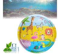 Ocean Breeze Splashland Cat Toy - Year-Round Cooling & Warmth, Cat Water Mat with Fishs, Indoor and Outdoor Toys, Cooling Cats Aquatic Sensory Play Mat with Air Pump (Color-G,One Size)