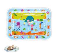 Ocean Breeze Splashland for Cats, 2025 New Cat Water Mat with Fish, Thickened, Leakproof, Anti-Scratch, Pet Water Bed with Inflator, Indoor & Outdoor Summer Fun for Cats Waters Bed (B)