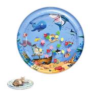 Ocean Breeze Splashland for Cats, 2025 New Cat Water Mat with Fish, Thickened, Leakproof, Anti-Scratch, Pet Water Bed with Inflator, Indoor & Outdoor Summer Fun for Cats Waters Bed (D)