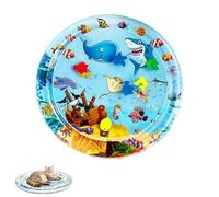 Ocean Breeze Splashland for Cats, 2025 New Cat Water Mat with Fish, Thickened, Leakproof, Anti-Scratch, Pet Water Bed with Inflator, Indoor & Outdoor Summer Fun for Cats Waters Bed (E)