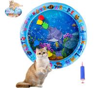 Ocean Breeze Splashland for Cats, Ocean Breeze Splashland for Dogs, Thickened Pets Pad and Cooling Waterbed with Inflator, and Rapid Cooling (Type B-S)