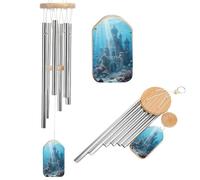 Ocean_Castle Wind Chimes for Outside Memorial Tuned Outdoor Windchimes Large Garden Decor Wind Chime with Melodious Sound for Mom Dad Grandma Home Garden Patio Decor