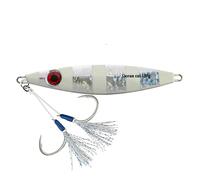 Ocean Cat 1 PC Slow Fall Pitch Fishing Lures Sinking Lead Metal Flat Jigs Jigging Baits with Hook for Saltwater Fishing 100G/120G/180G (Silver, 180g(6 1/3oz))
