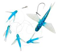 OCEAN CAT Flying Fish Fishing Trolling Lures Baits with Rigged Hook 9/0 for Marlin Tuna Mahi Dolphin Durado Wahoo Big Game Saltwater Fishing Tackle