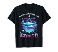 Ocean City NJ Shark Retro 80s Funny Souvenir T-Shirt