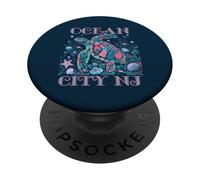 OCEAN CITY NJ TURTLE LOVER COLORFUL BEACH SOUVENIR PopSockets Adhesive PopGrip