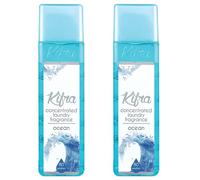Ocean Concentrated Laundry Fragrance 200ml 80 Washing Cycles - Long Lasting Perfume Fabric Conditioner Highly-Concentrated Formula Soft & Refreshed Compartment - Pack of 2