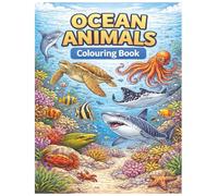 Ocean Creatures: Colouring Book (The Organic Jungle Kids Colouring Series)