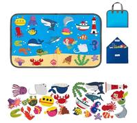 Ocean Creatures Felt Story Board Set, Fuzzy Felt Story Board Set, Interactive Teaching Kit for Animal Themed Parties, Preschools, Petting Zoos, Home Play Areas