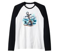 Ocean Cruise Anchor Nautical Sailing Adventure Raglan Baseball Tee