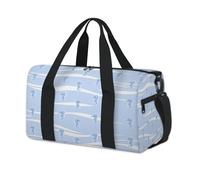 Ocean Cute Sea Horse Sports Duffel Bag Weekend Overnight Bag Tote Holdall Casual Travel Gym Duffel Bags for Kids Girls Boys Women Men