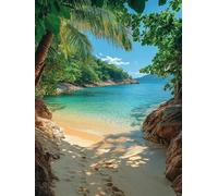 Ocean Diamond Art Beach Diamond Painting Kits for Adults 5D DIY Full Square Drill Cross Stitch Kits for Adults Arts and Crafts for Home Bedroom Decor, Room Decor, Gifts for Women 36x48inch -yym250751