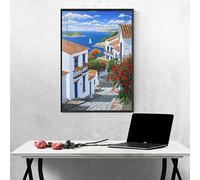 Ocean Diamond Art Flower 5d Diamond Painting Kits for Adults Full Drill Crystal Art Kits for Adults Beginners, DIY Cross Stitch Embroidery Crafts Pictures for Home Wall Decor, Gifts 39x53in PJY9 7-J