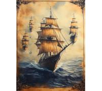 Ocean Diamond Art Kits Adults, Diamond Painting Landscape Dimond Art 5D DIY Full Round Drill Crystal Embroidery Cross Stitch Crafts Crafts for Adults, Home Room Decor, Gifts 20 X 28 Inch -bby26057Q