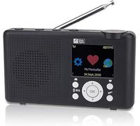 Ocean Digital WR-23F Portable FM Internet Radio 2.4” Color LCD Built-in Battery Wi-Fi Bluetooth (Black)