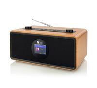 Ocean Digital WR-860 FM Wi-Fi Internet Radio with Stereo Speakers, Alarm Clock, Sleep Timer, Line Out, Aux in, Stress Relief, Relaxation and Sleep Aid, 2.4" Color