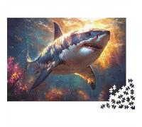 Ocean Discovery 1000 Piece Shark Paper Puzzle for Adults Brain Training Educational Jigsaw Sea Life Decor Gift 70x50cm/1000pcs