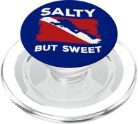 Ocean Diver Flag Salty But Sweet Funny Quote Scuba Diving PopSockets PopGrip for MagSafe