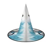 Ocean Dolphin Looking At You Print Halloween Witch Hat Wizard Cap Carnivals | Foldable Costume Accessories Themed Parties Family Gatherings Men Women