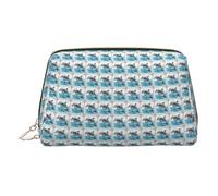 Ocean Dolphin Looking At You Print Stylish Makeup Bag for Women Cosmetic Travel Pouch Weekend Getaway Toiletry Bags