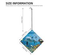 Ocean Dolphin Looking At You Printing 10 Pcs Car Air Freshener Fragrant Sheets,Car Hanging Accessories With Strings For Decor