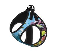 Ocean Dolphin Looking At You Printing Dog Summer Harness,Soft Light Puppy Vest,Breathable Pet Harness Reflective For Easy Walking