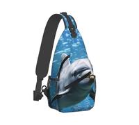 Ocean Dolphin Looking At You Unisex Shoulder Backpack Lightweight Crossbody Backpack Anti Theft Daypack For Daily Use Walking Workout Camping