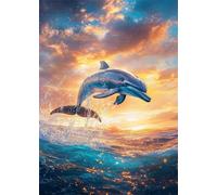 Ocean Dolphins 200 Piece Jigsaw Puzzles for Adults Colourful Fun Challenging & Brainteasing Educational Learning Gift Present for Children Boys Girls 200 Piece Puzzle for Adults