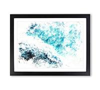 Ocean Dream In Indonesia Watercolour Modern Framed Print | A4 Black Framed Wall Art | Ready to Hang | Modern Nautical Picture | Living Room Bedroom Lounge Office