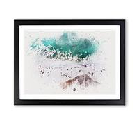 Ocean Dreams In Abstract Modern Art Framed Print | A3 Black Framed Wall Art | Ready to Hang | Abstract Nautical Picture | Living Room Bedroom Lounge Office